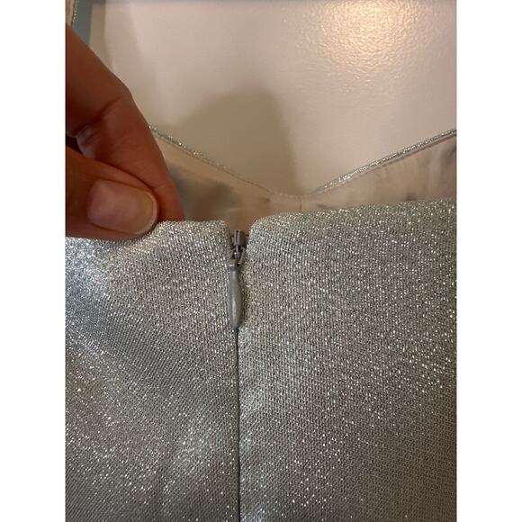 Amanda Uprichard Jordy Metallic Icy Blue Sparkle Mini Cocktail Party Dress Sz S - Picture 9 of 14
